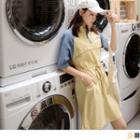 Half-zip Two Tone Short Sleeve A-line Dress