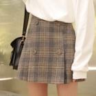 Plaid Semi   Skirt