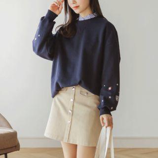 Star-embroidered Cotton Sweatshirt