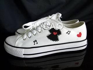 Musical Note Canvas Sneakers