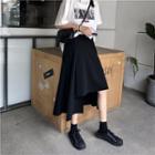 Asymmetric A-line Skirt Black - One Size