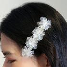Transparent Flower Hair Clip 01 - White Flower Hair Clip - One Size