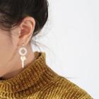 Alloy Key Faux Pearl Dangle Earring 1 Pair - Gold - One Size