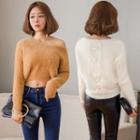 Stitched Cropped Sweater