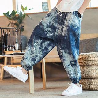 Wide-leg Dye Printed Pants