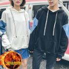 Paneled Hooded Couple Matching Pullover
