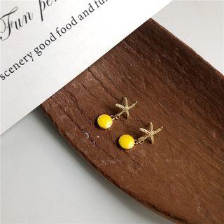 Alloy Starfish Dangle Earring 1 Pair - Triangle Clip On Earring - One Size