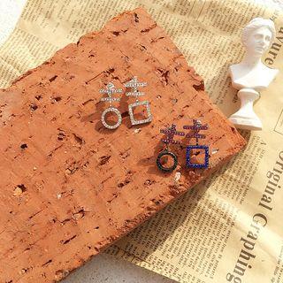 Rhinestone Chinese Character Earring