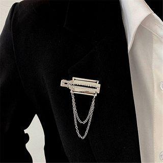 Razor Alloy Hair Clip Silver - One Size