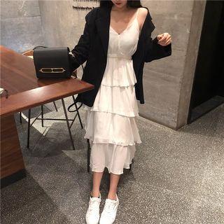V-neck Layered Dress