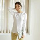 Button-side Slim-fit T-shirt