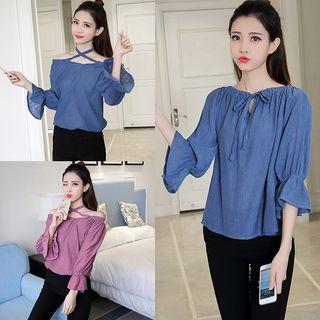Halter Off Shoulder Blouse