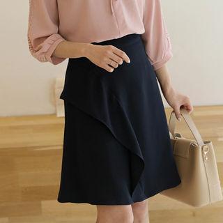Frilled-detail Flare Skirt