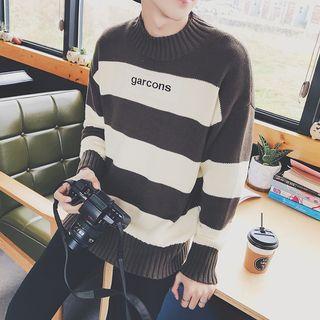 Embroidered Color-block Sweater