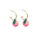 Peach Alloy Earring 1 Pair - Gold - One Size