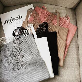 Lace Panel Knit Camisole