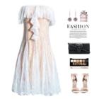 Strapless A-line Lace Dress