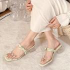 Pvc Block-heel Sandals