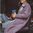 Side-pocket Twill Woolen Coat