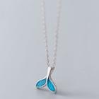925 Sterling Silver Mermaid Tail Pendant Necklace As Shown In Figure - One Size