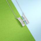 925 Sterling Silver Fashion Personality English Alphabet H Cubic Zircon Necklace Silver - One Size