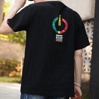 Short-sleeve Switch Print T-shirt
