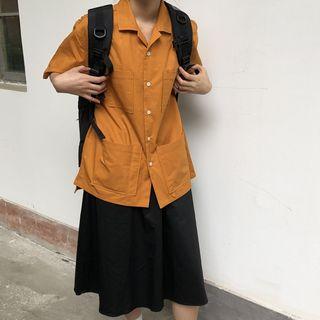Short-sleeve Utility Shirt Yellow - One Size