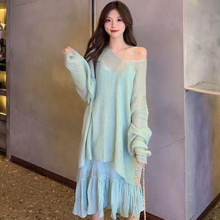 Knit Top / Strappy Midi Dress