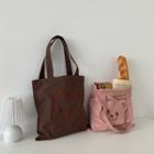 Bear Embroidered Tote Bag