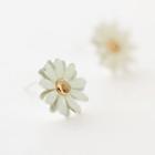 Sterling Silver Flower-accent Studs