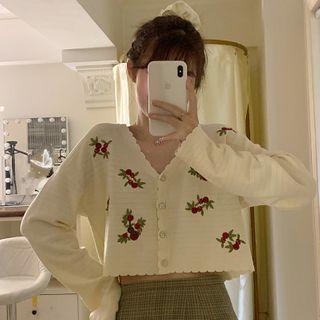 Floral Cardigan Almond - One Size