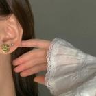 Alloy Disc Earring 1 Pair - Gold - One Size