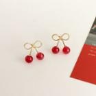 Cherry Ear Stud / Clip On Earring