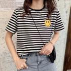 Short-sleeve Smile Printed T-shirt