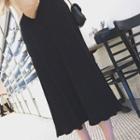 A-line Midi Knit Skirt Black - One Size