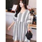 Bell-sleeve Pattern Dress