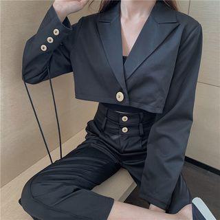 Plain Cropped Blazer / Plain Dress Pants