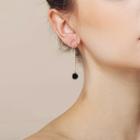 Metal Rhinestone Faux Crystal Dangle Earring