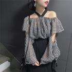 Checked Halter Top