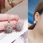 Rhinestone Star Earring Silver - One Size