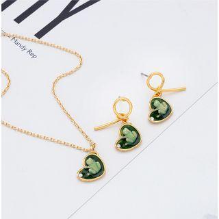Heart Knot Drop Earring / Necklace