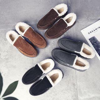 Fleece-lining Stitched Loafers