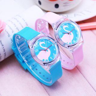 Flamingo Print Strap Watch