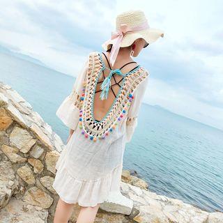 Bobble Trim Beach Dress