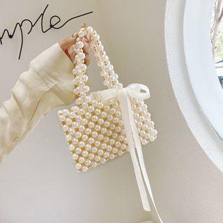 Mini Faux Pearl Hand Bag