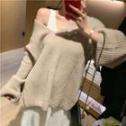 Plain Sweater / Sleeveless Midi Dress