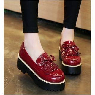 Platform Fringed Loafers