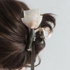 Floral Hair Claw Off-white - One Size