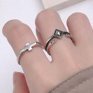 Cross / Square Alloy Open Ring