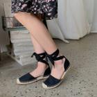 Tie-ankle Flat Espadrille Sandals